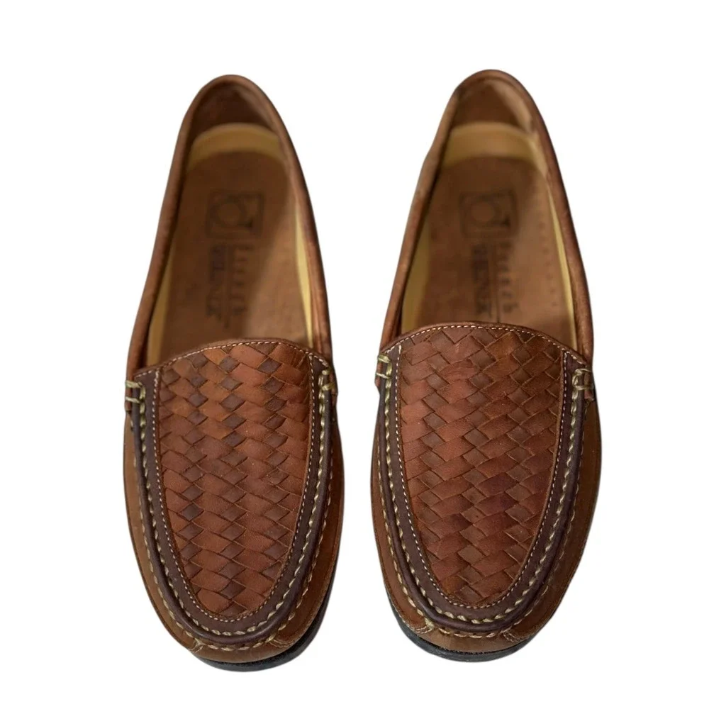 French Shriner Garth Leather‎ Slip On loafers sz 9 NWOT